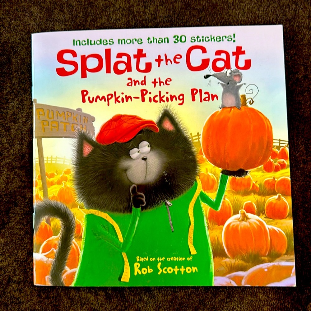 Splat the Cat Pumpkin Picking Plan Book Rob Scotton Kids Halloween Story